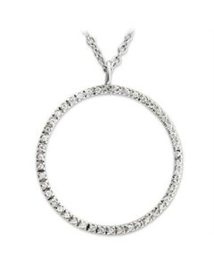 JCE515 High-Polished 925 Sterling Silver Pendant with AAA Grade CZ  in Clear-PCS
