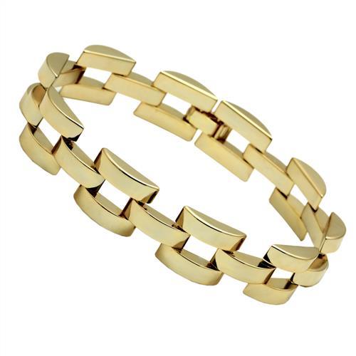 JCE2425 Gold Brass Bracelet with No Stone