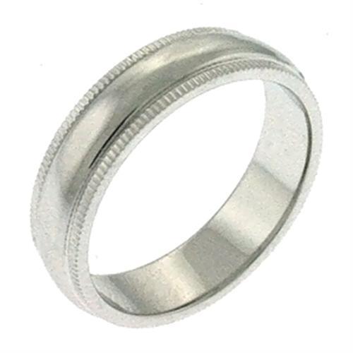 JCEA541 Rhodium Brass Ring with No Stone