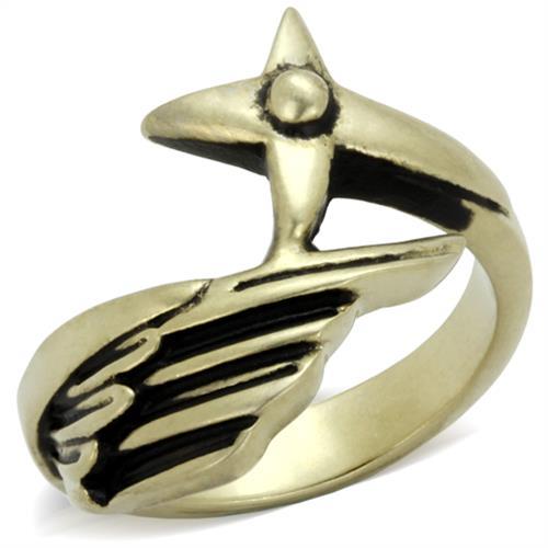 JCE2470 IP Antique Copper Stainless Steel Ring with Epoxy  in Jet