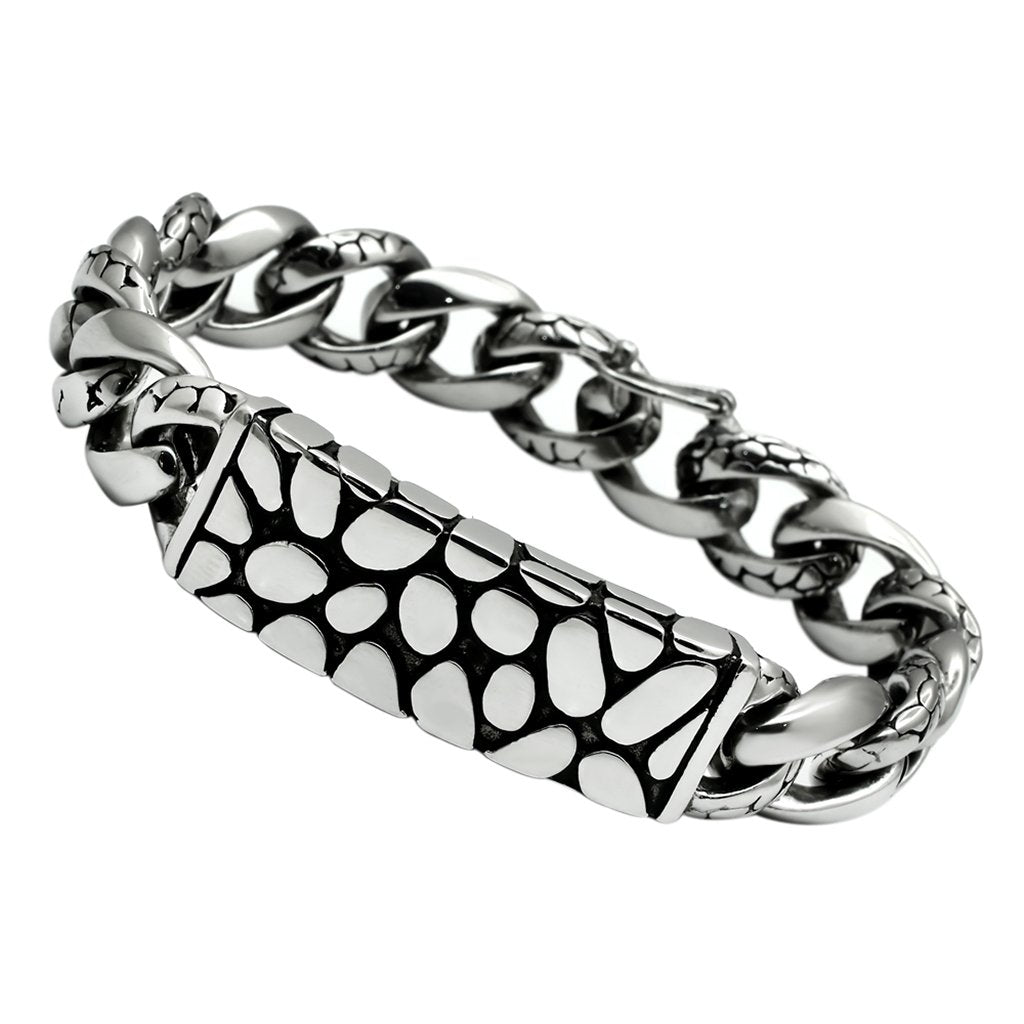 JCE449 High polished (no plating) Stainless Steel Bracelet with No Stone